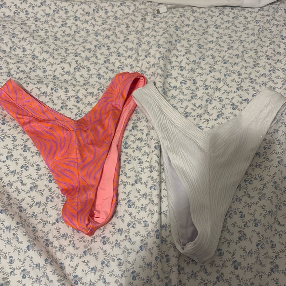 Two bikini bottoms never worn OneOne swim